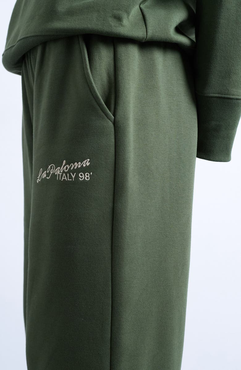 Topshop La Paloma Straight Leg Sweatpants, Alternate, color, Medium Green