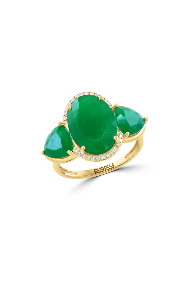 Jade & Diamond Ring, Main, color, GREEN