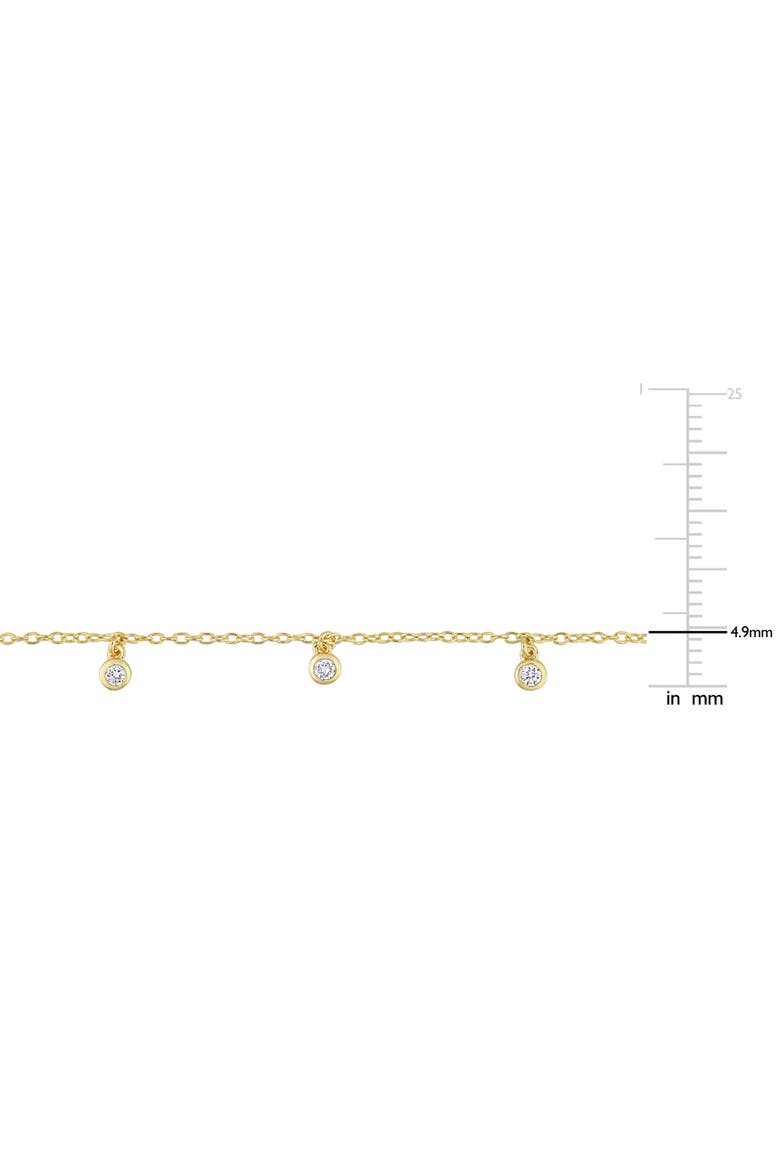 1/6 CTW Lab-Grown Diamond Station Necklace, Alternate, color, Yellow-Plated