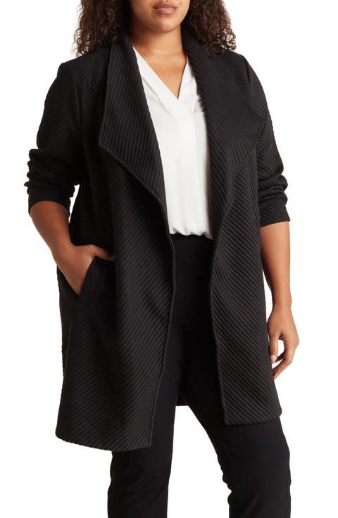 Ottoman Waterfall Knit Topper (Plus)