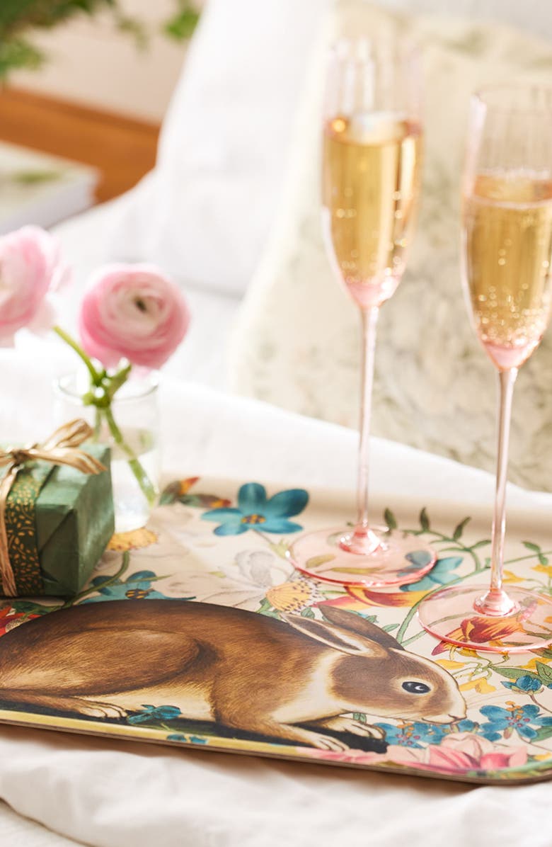 Caskata Bunny Maximus Large Rectangular Birchwood Tray - Wood & Melamine, Alternate, color, Bunny Maximus Tray