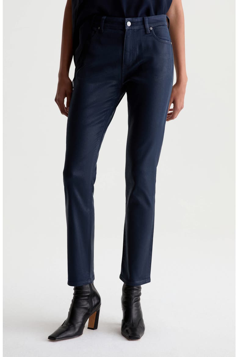 Mari Slim Ankle Straight Leg Jeans, Main, color, LTT LT DEEP TRENCHES