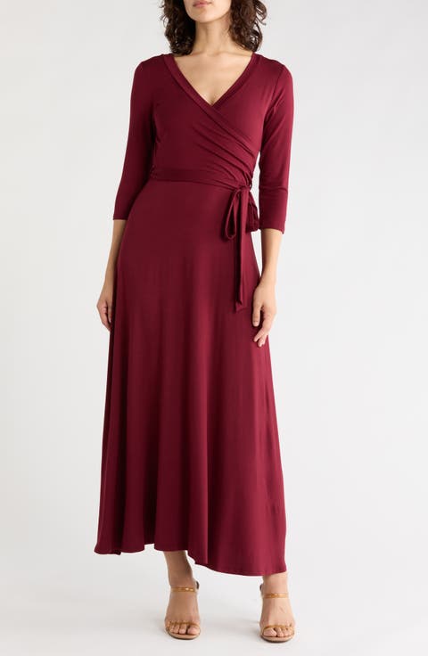 Faux Wrap Maxi Dress