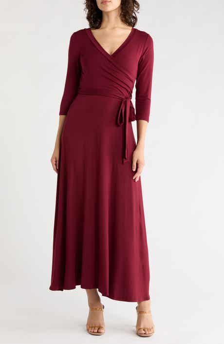 Faux Wrap Maxi Dress