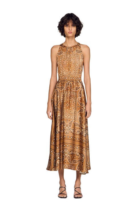 Bandana-print maxi dress
