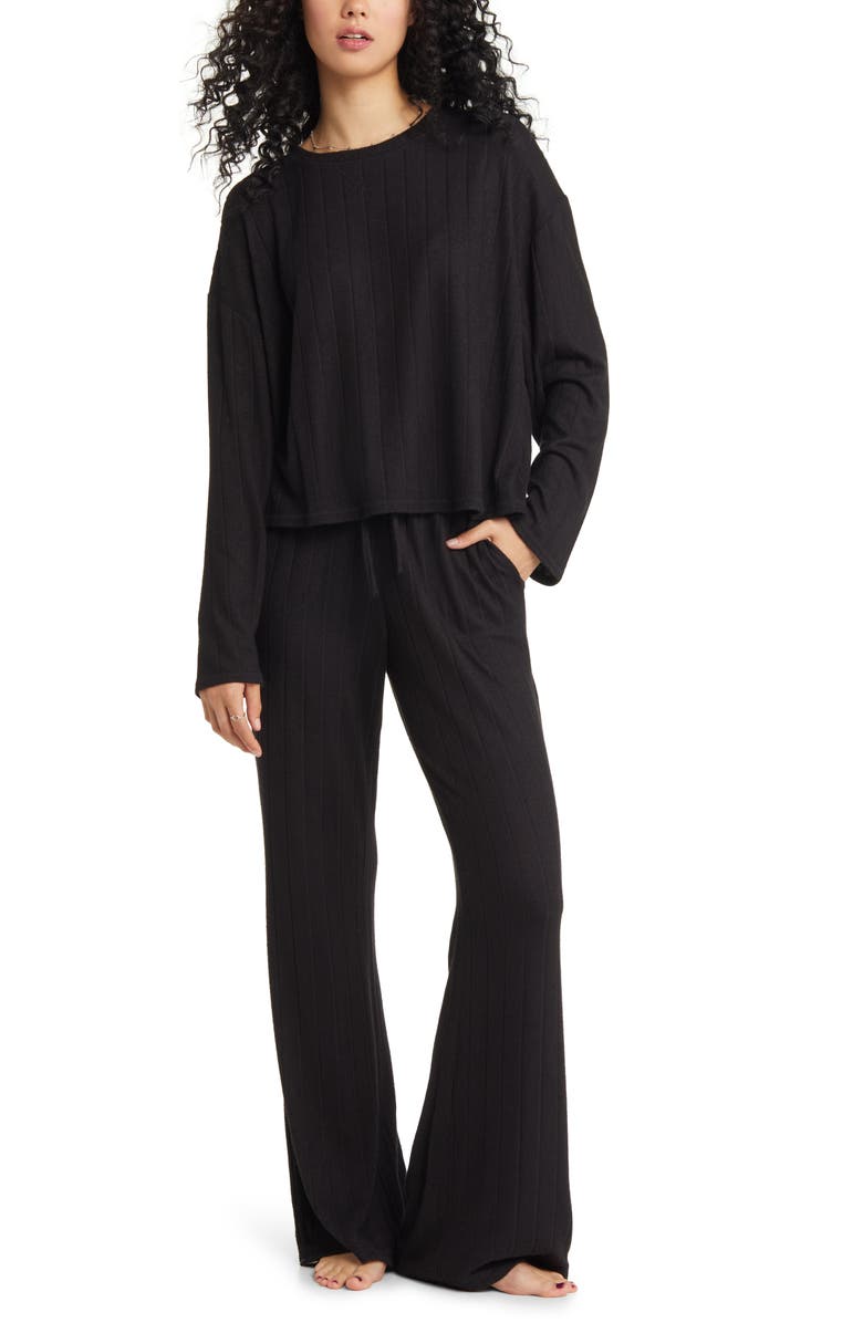 BP. Cozy Rib Oversize Pajama Top, Alternate, color,