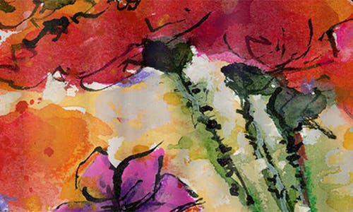 Deny Designs Red Poppies & Bees Shower Curtain In Red