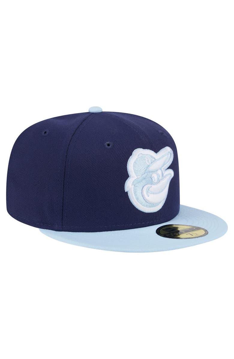 New Era Men's New Era Navy/Light Blue Baltimore Orioles Color Pack 2-Tone 59FIFTY Fitted Hat, Alternate, color, 