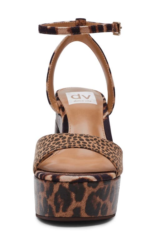 Dolce Vita Dv By  Wizzard Ankle Strap Platform Sandal In Animal Print