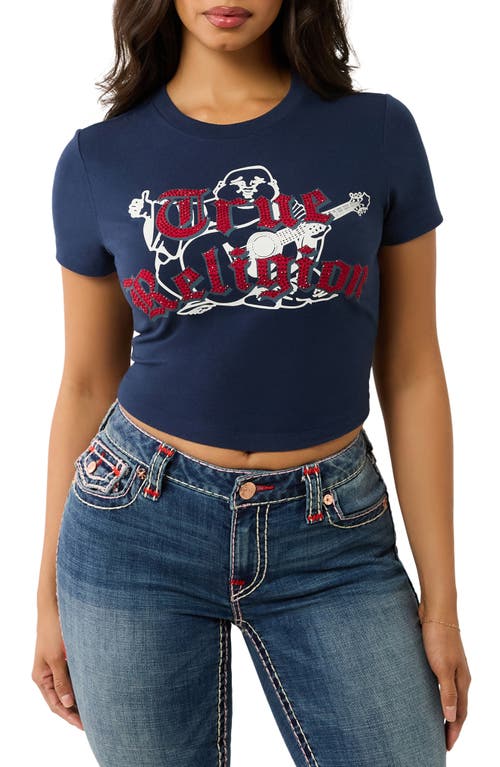 TRUE RELIGION TRUE RELIGION RHINESTONE LOGO BABY TEE