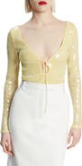 Bardot Verona Sequin Long Sleeve Bodysuit