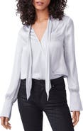 PAIGE Saffron Tie Neck Wrap Front Bodysuit