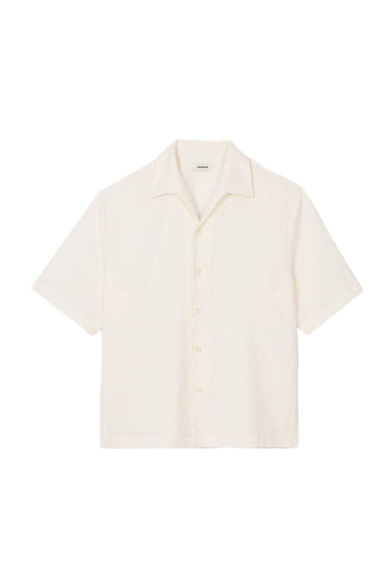 Cotton and linen shirt, Alternate, color, Ivory.