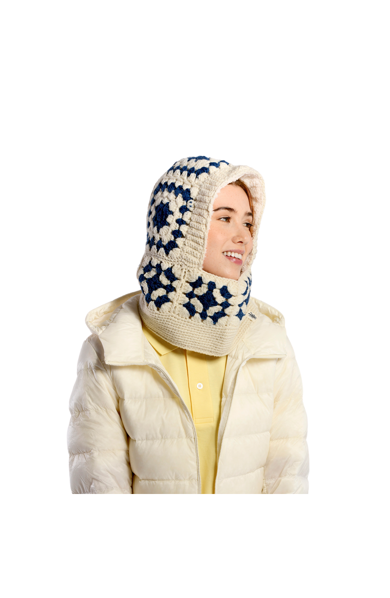 Nirvanna Designs Crochet Patch Hood, Alternate, color, Charcoal