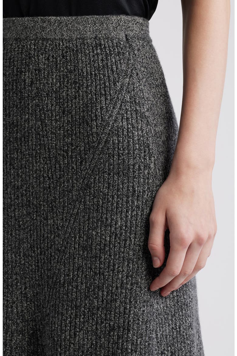 Femi Knit Cashmere Blend Skirt, Alternate, color, HEATHER BLACK