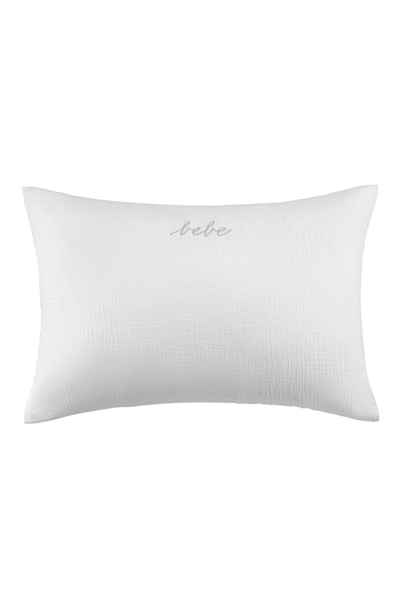 Bebe Cotton Gauze Boudoir Sham, Main, color, WHITE