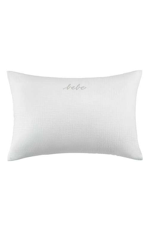 Domani Home Bebe Cotton Gauze Boudoir Sham In White