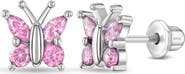 In Season Jewelry Dainty Cubic Zirconia Butterfly Earrings