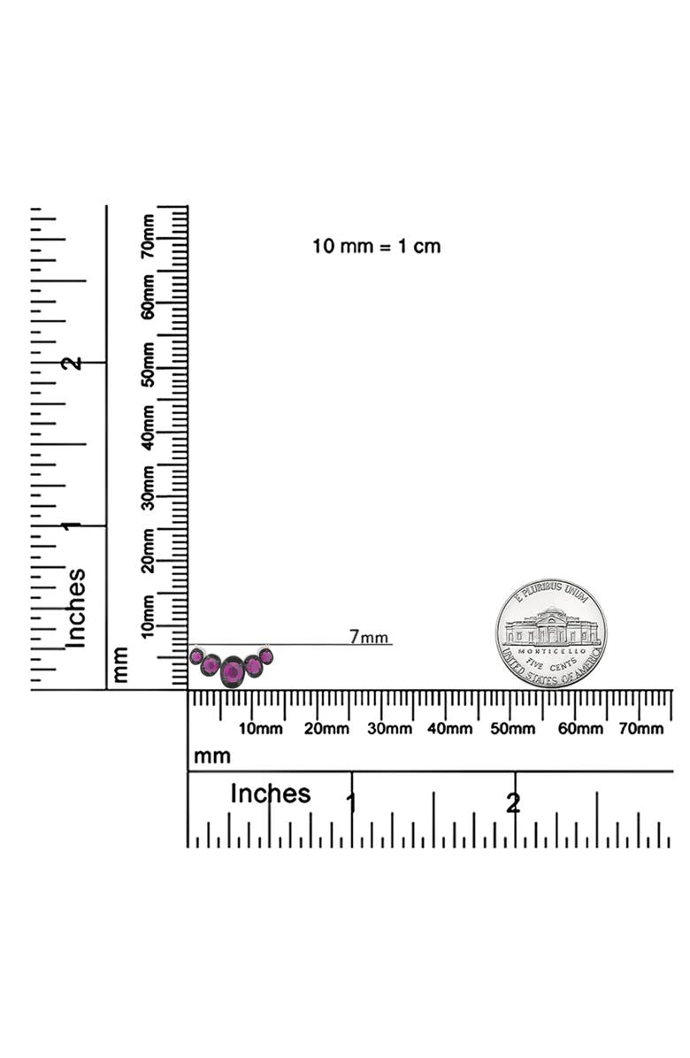 Haus of Brilliance 18K Gold 3/4 Cttw Diamonds and Ruby Curved Bar Choker Necklace, Alternate, color, Pink