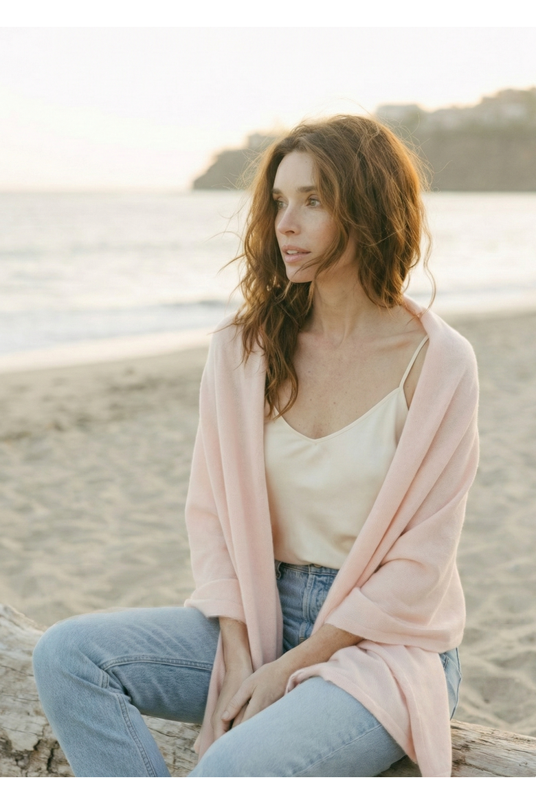 Cashmere Travel Wrap, Alternate, color, Light Pink