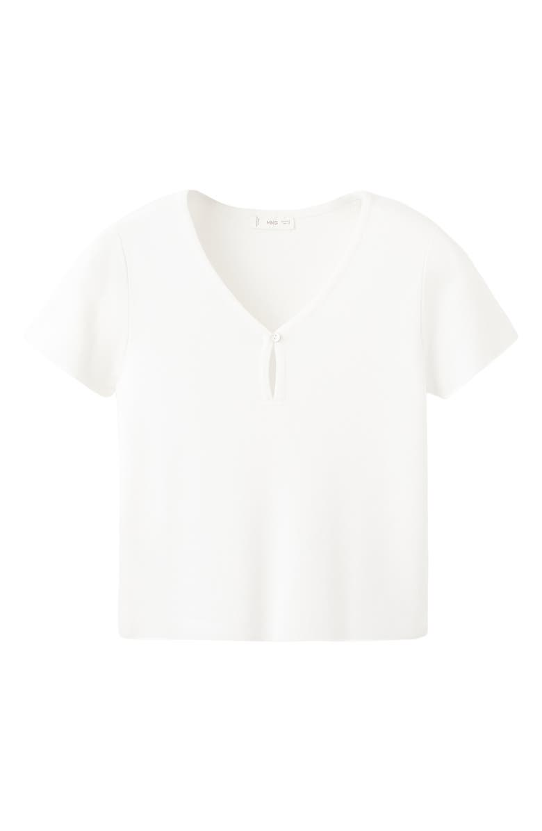 MANGO TEEN Keyhole Rib Top, Alternate, color, 