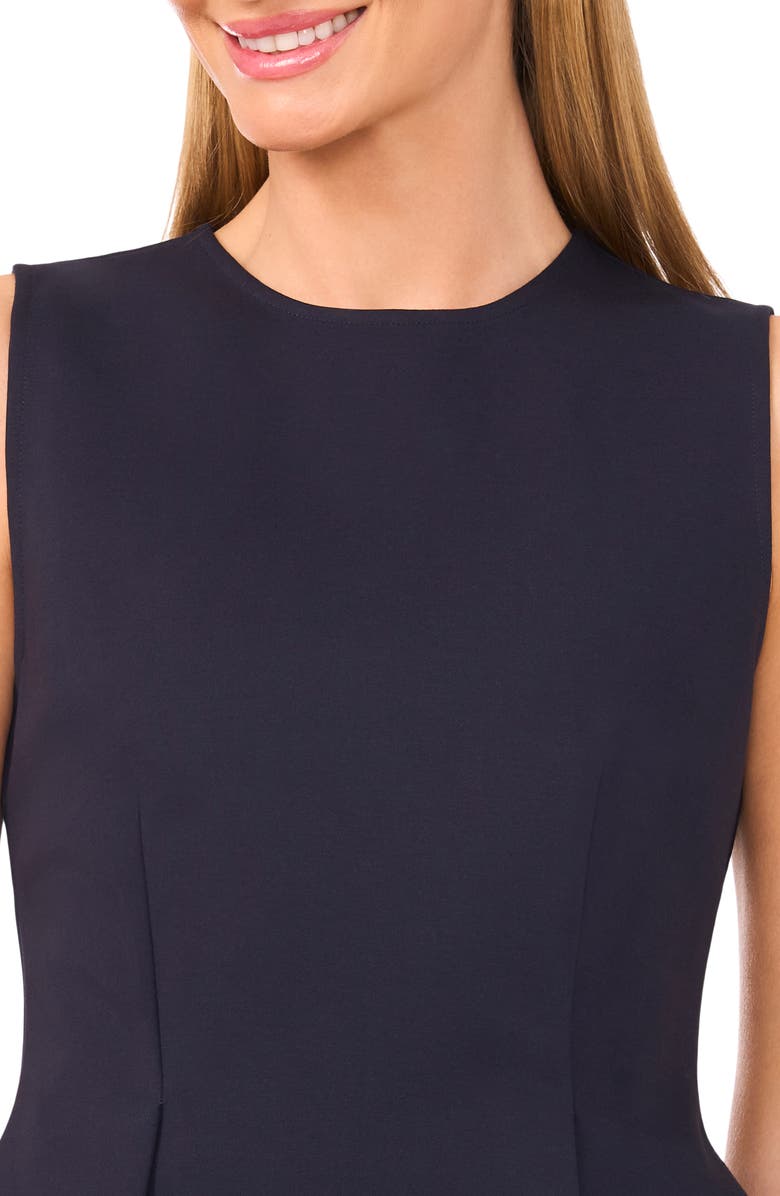Ted Baker Peplum Ponte Knit Tank, Alternate, color, Baritone Blue