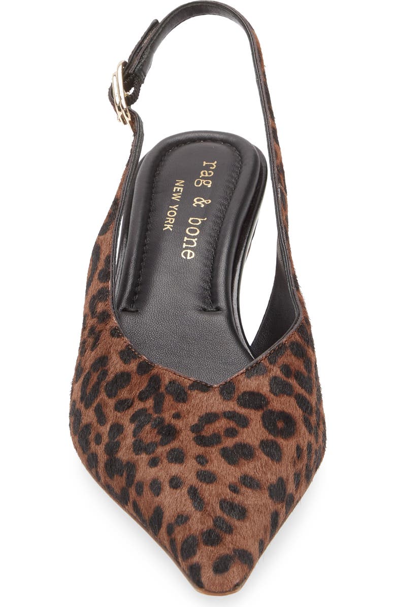 rag & bone Madison Slingback Pointed Toe Kitten Heel Pump, Alternate, color, Leopard