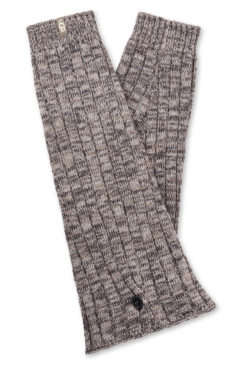 Talullah Cotton Blend Rib Leg Warmers, Main, color, GREY HEATHER