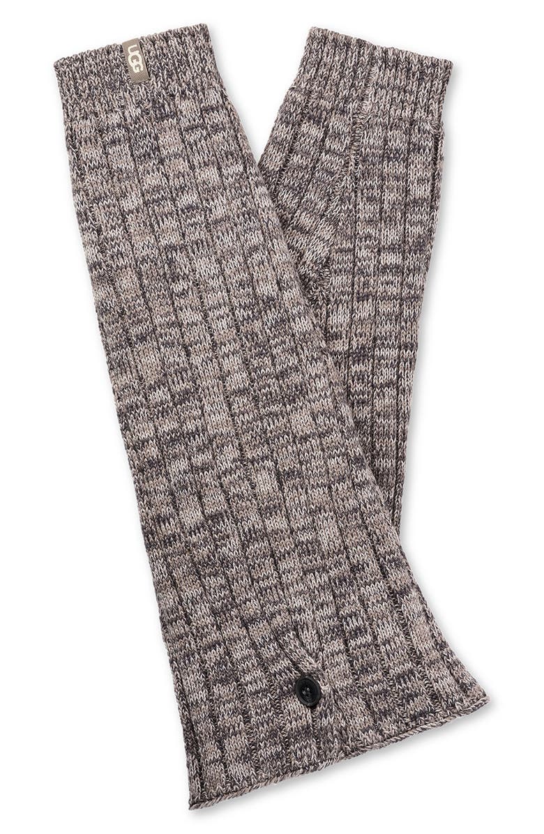 UGG<sup>®</sup> Talullah Cotton Blend Rib Leg Warmers, Main, color, Grey Heather