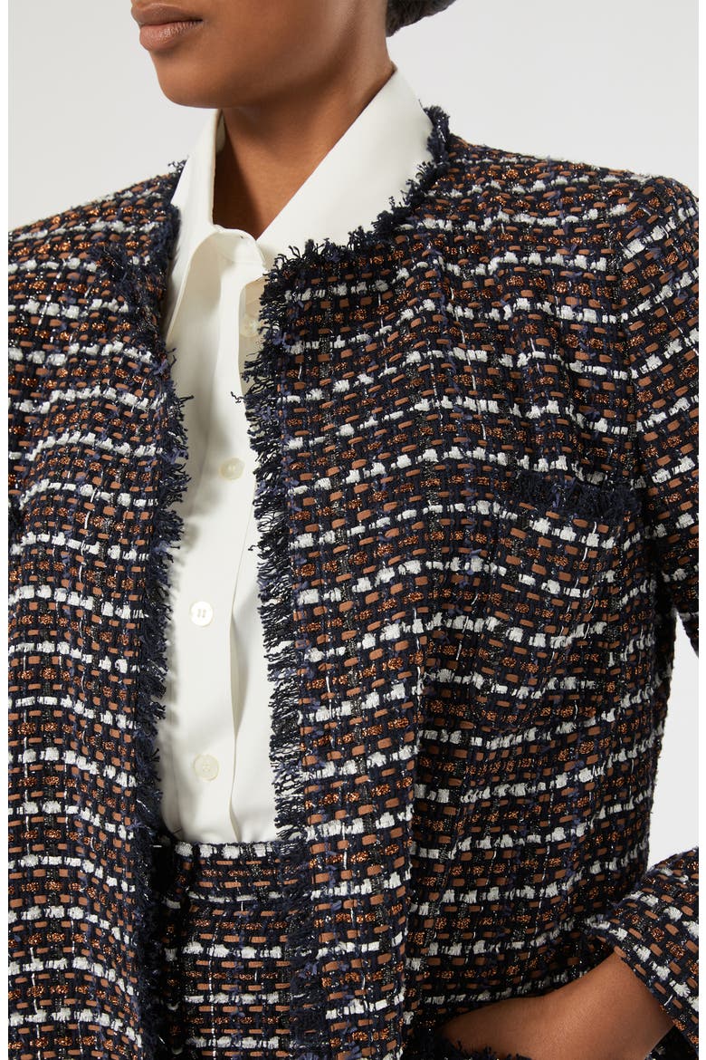 Fervida Tweed Jacket, Alternate, color, BLUE BROWN