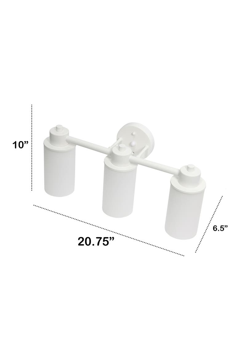 Three Light Opaque Glass Shade Vanity Light, Alternate, color, WHITE