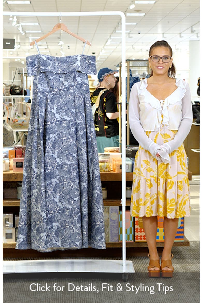 Floral Brocade Off the Shoulder Gown video