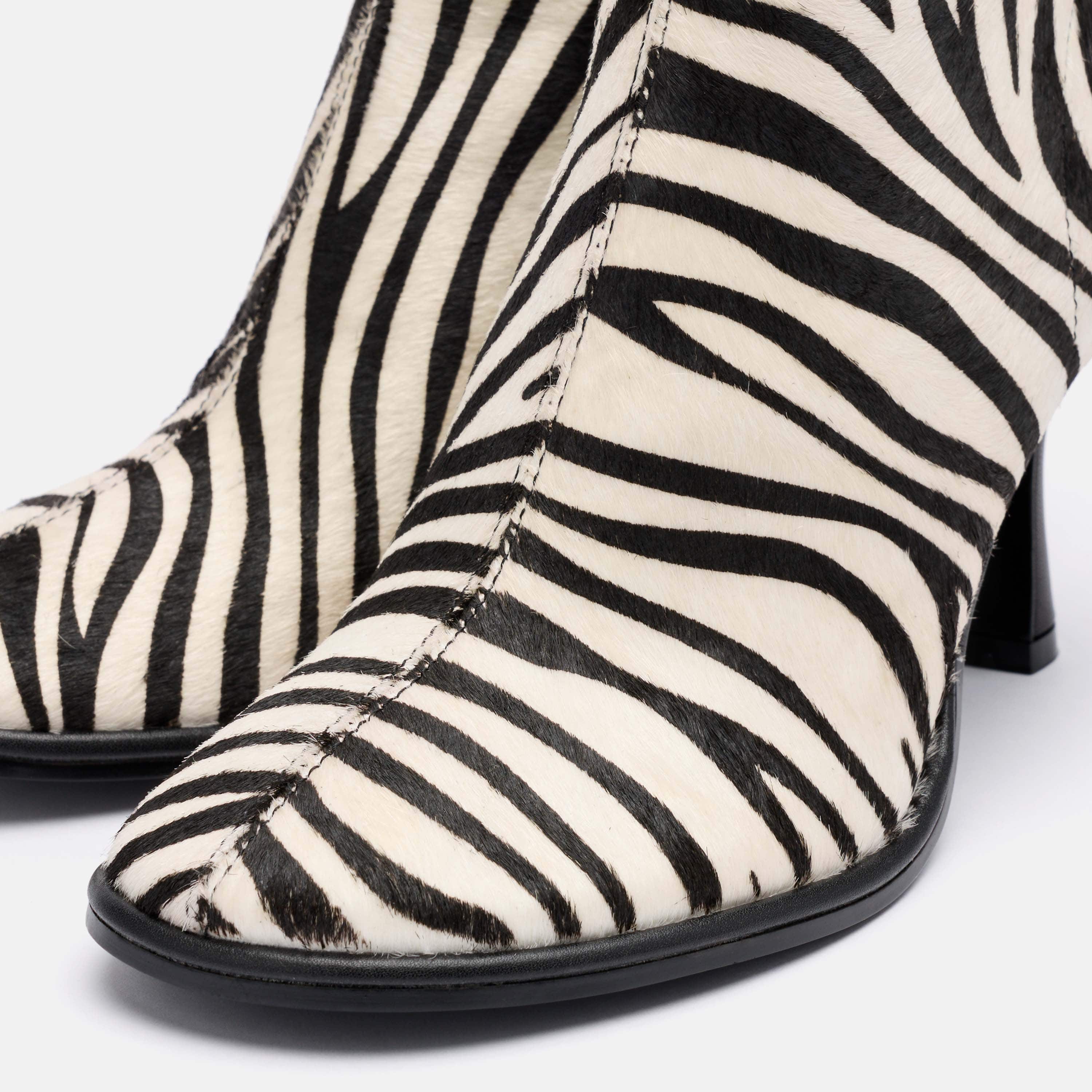 MARC NOLAN Gloria Stiletto Ankle Boots, Alternate, color, Zebra