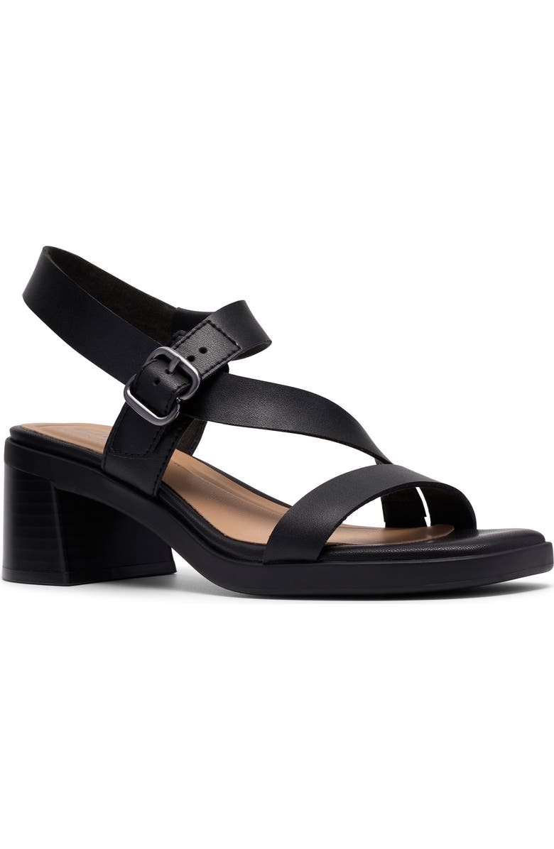 Clarks<sup>®</sup> Jaylan Sol Sandal, Main, color, Black Leather