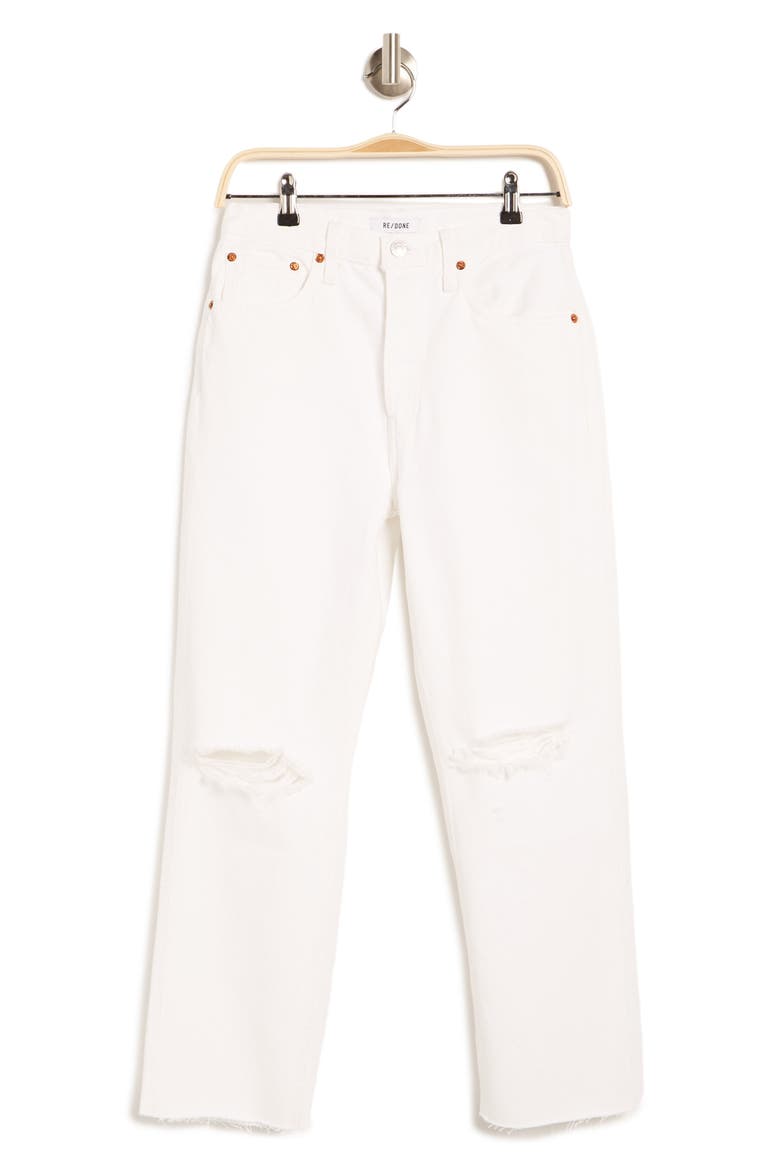 Originals High Waist Stove Pipe Jeans, Alternate, color, WHITE DESTROY