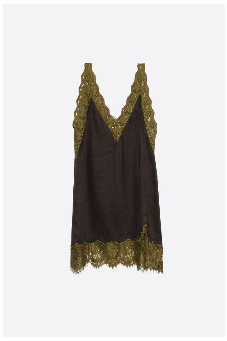 Long Camisole Top with Lace Trim, Alternate, color, WASHED BLACK