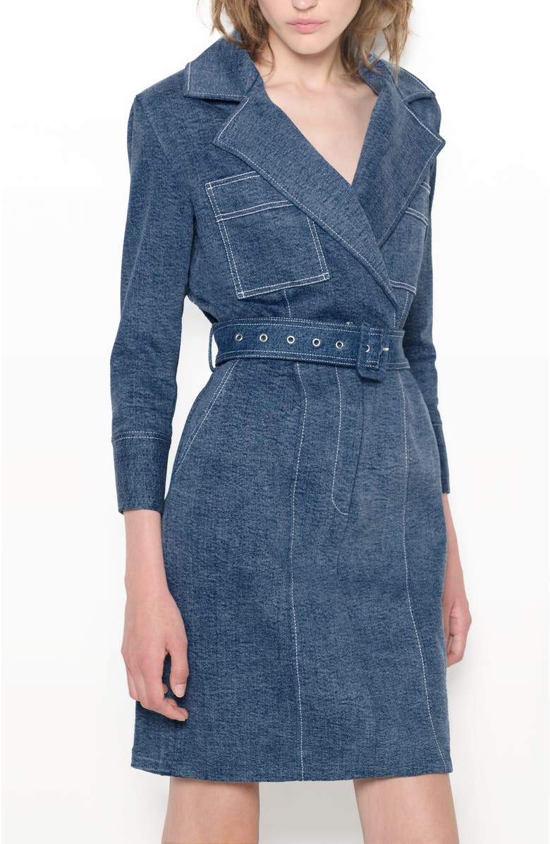 AS by DF Gianna Dress, Main, color, Med Wash Denim