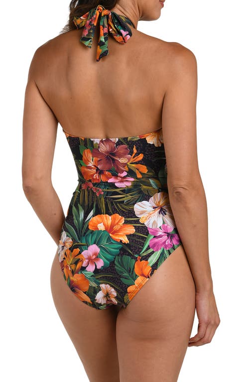 La Blanca Tropical Hideaway Keyhole One-piece Swimsuit In Multi