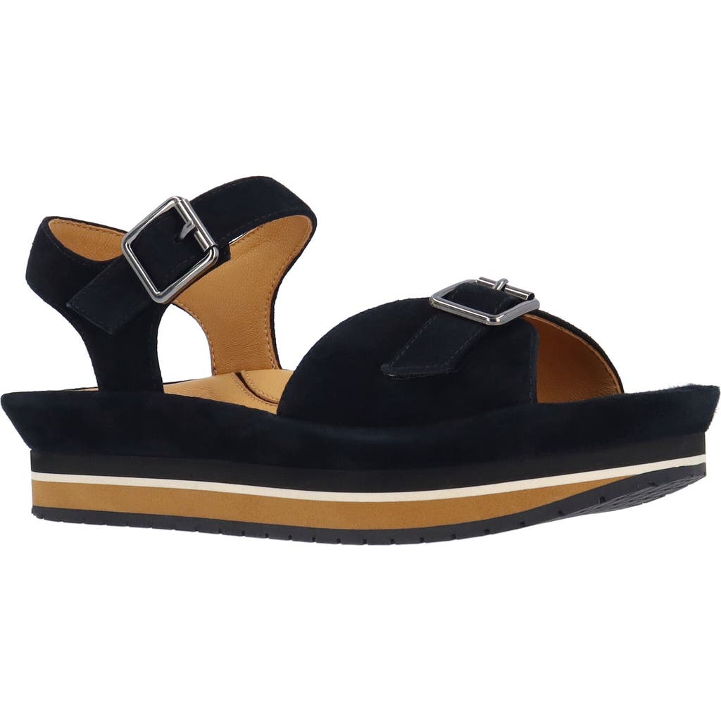 L'amour Des Pieds Vardant Platform Sandal In Black