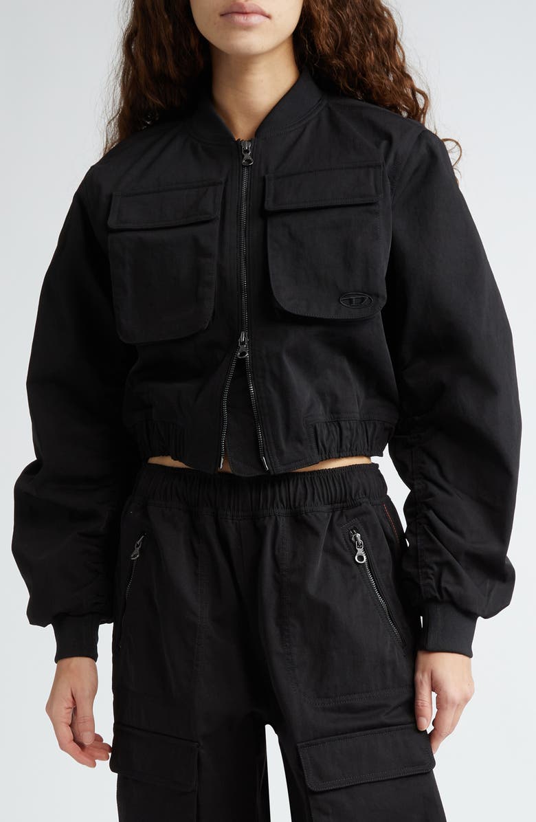 DIESEL<sup>®</sup> G-Khlo Crop Bomber Jacket, Main, color, 