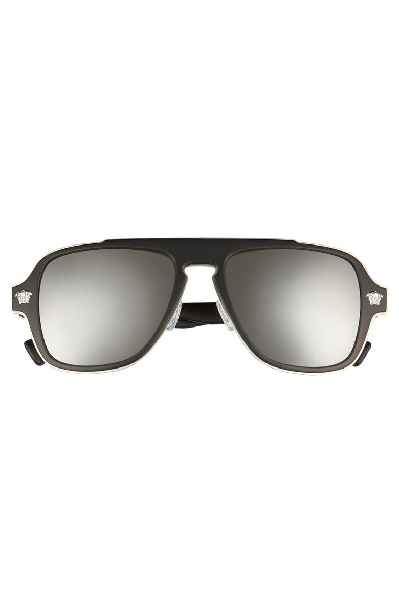 Versace 56mm Mirrored Aviator Sunglasses, Alternate, color, 