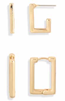 2-Pack Rectangle Earrings