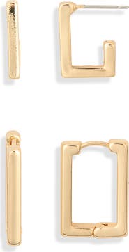 Leith 2-Pack Rectangle Earrings