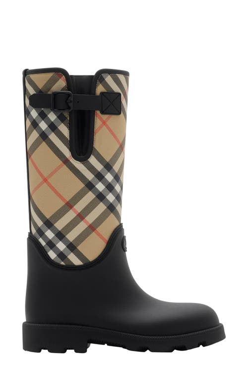 Burberry Marsha Stamp High Synthetic Rubber Rain Boots