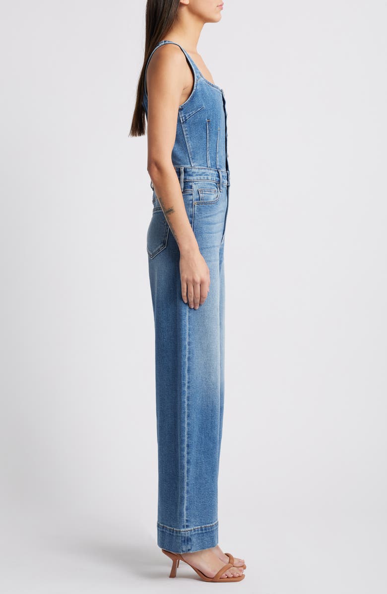 HIDDEN JEANS Wide Leg Denim Jumpsuit, Alternate, color, 