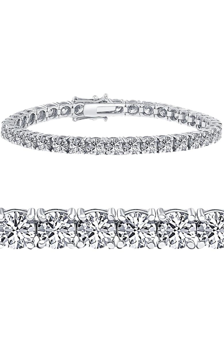 Bliss Diamond 10Ct Diamond Tennis Bracelet 14k White Gold Lab Grown 7", Main, color, 