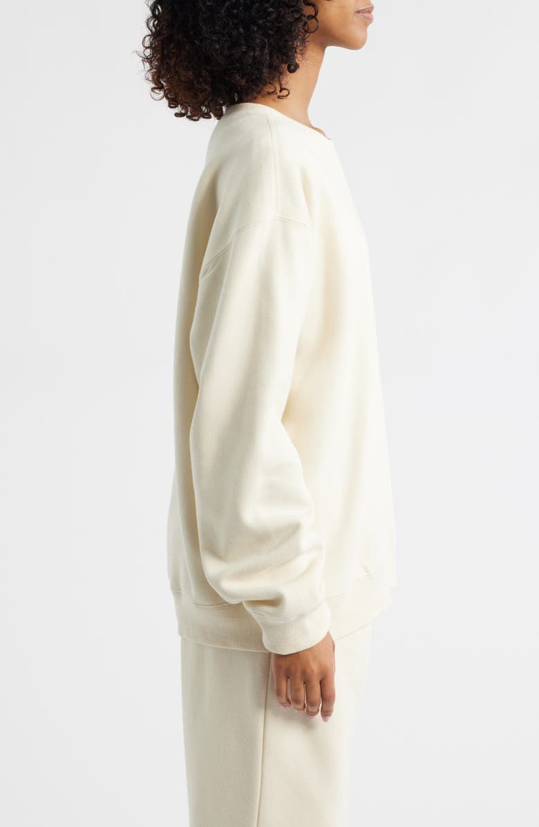 HAPPY CAMP3R Camp3y Teddy Bear Embroidered Graphic Sweatshirt, Alternate, color, Cream