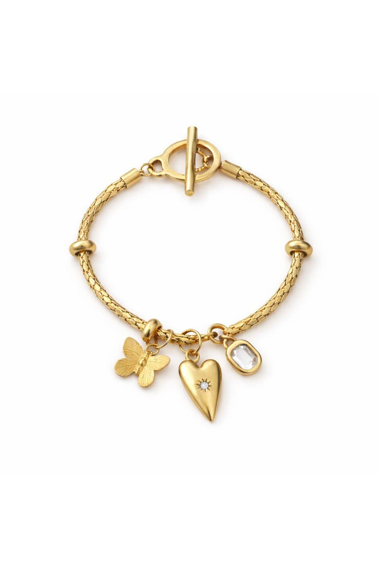 The Mariposa Charm Bracelet, Main, color, Gold