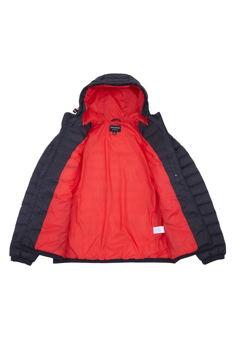 Lightweight Quilted Hooded Puffer Jacket, Alternate, color, Very Black
