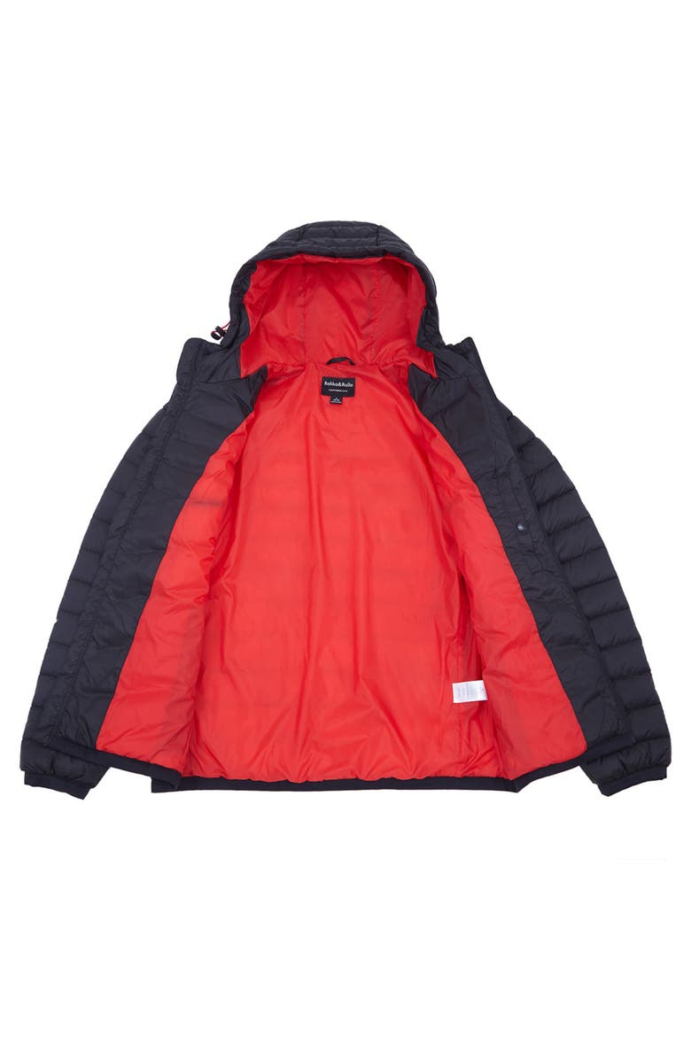 Rokka&Rolla Lightweight Quilted Hooded Puffer Jacket, Alternate, color, Very Black